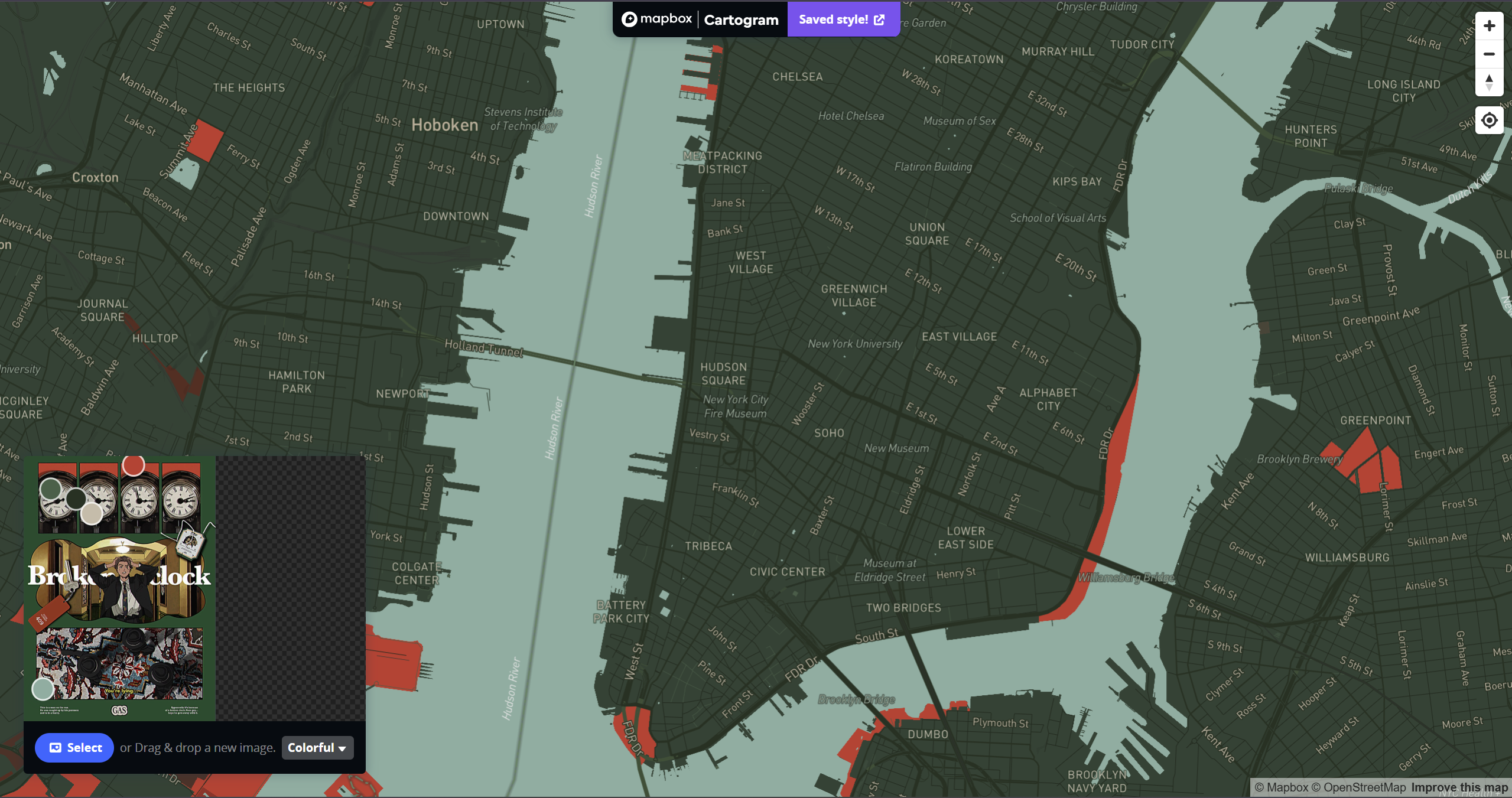 Exploration using mapbox's cartogram tool